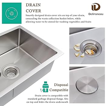 15x18 Inch Bar Sink Undermount – Delironexu 18 Gauge